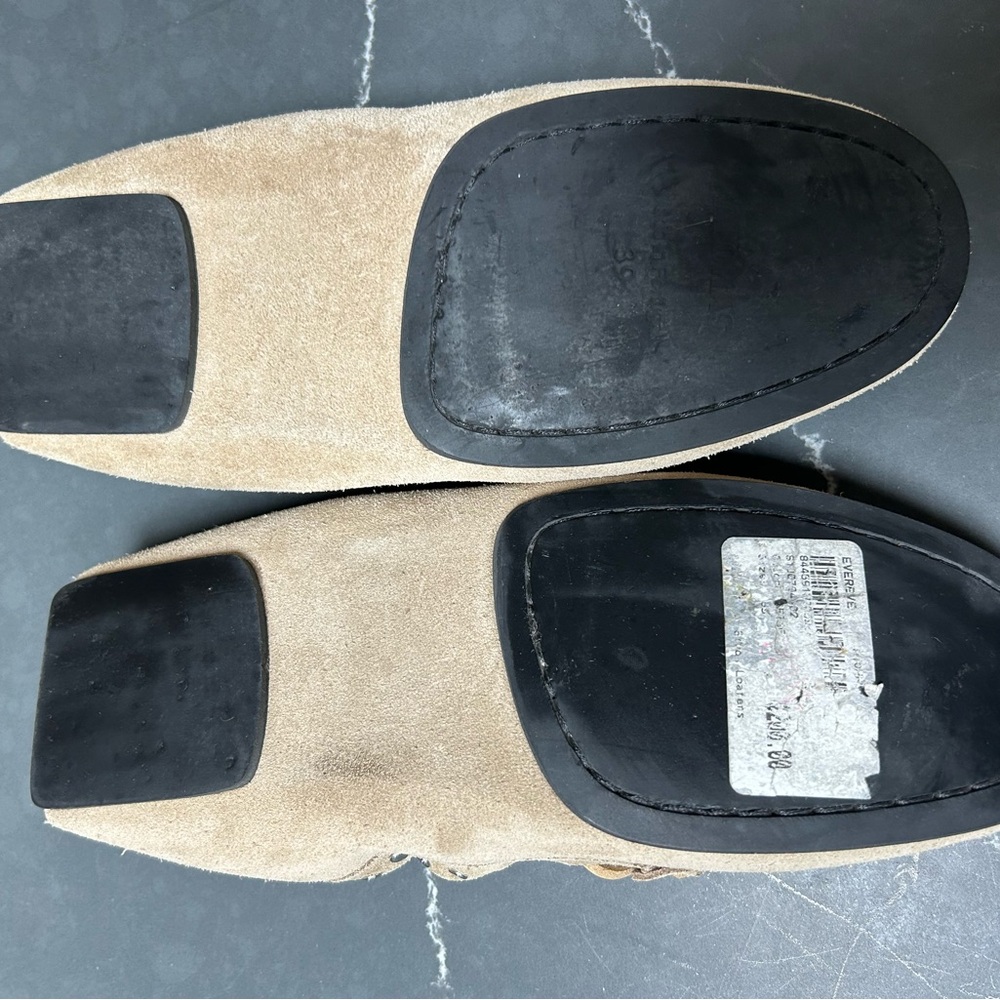 ALOHAS Tan Suede Studded Moccasins - Picture 5 of 6